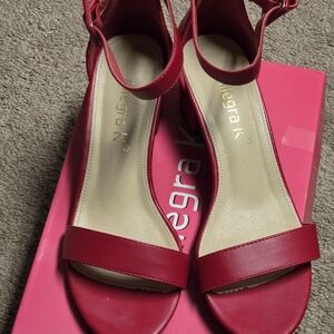 Allegra K Women's Vibrant Red Sandals